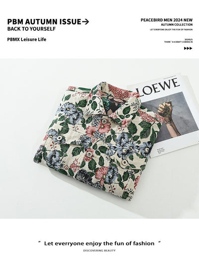 Chaqueta Floral Retro para Hombre - Estilo Vintage Trendy - Image 10