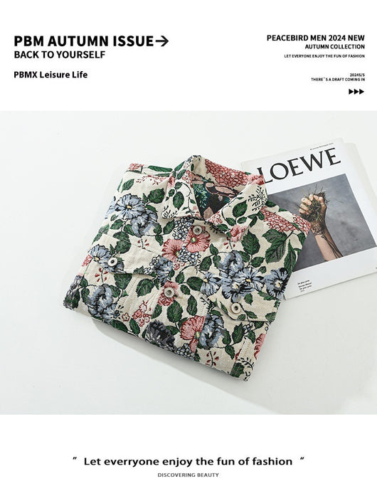 Chaqueta Floral Retro para Hombre - Estilo Vintage Trendy - Image 10