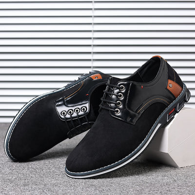 Zapatos Casuales de Cuero para Hombre con Punta Redonda y Cordones - Image 18