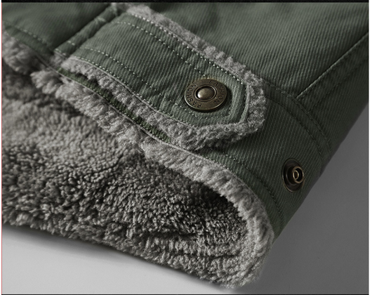 Abrigo de Invierno para Hombre con Forro de Terciopelo - Chaqueta de Algodón Acolchada - Image 14