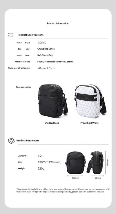 Bolsa de Hombro Impermeable de Gran Capacidad para Hombre - Image 17