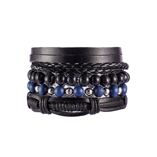 Pulsera de Cuero Auténtico Tejida con Cuentas - Estilo Étnico Retro - Image 12