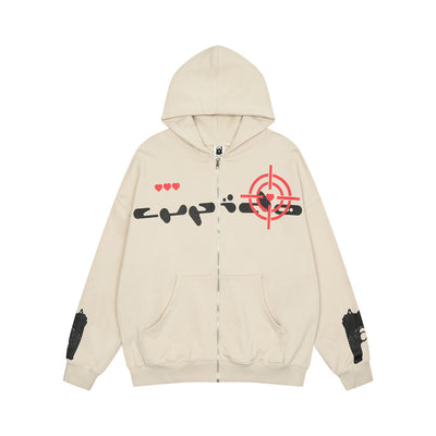 Cardigan Hoodie Oversized con Estampado de Letras - Tendencia Urbana - Image 13