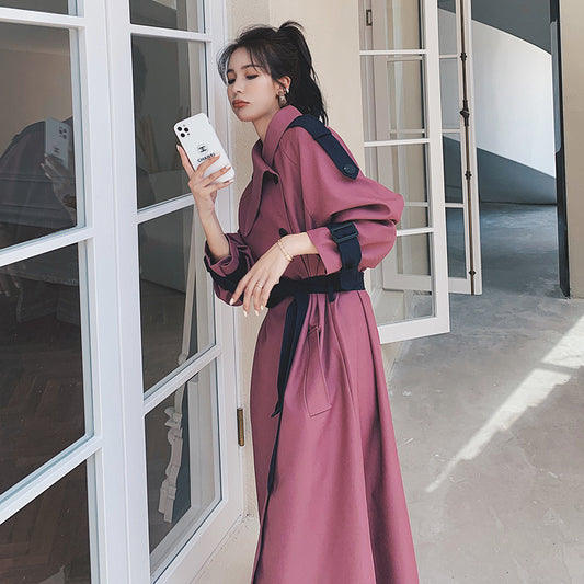 Abrigo Elegante Hasta la Rodilla Estilo Coreano Primavera Otoño - Image 2