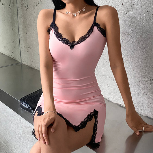 Falda Slip Ajustada con Tirantes de Contraste - Diseño Elegante y Sofisticado - Image 7