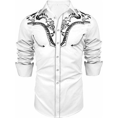 Camisa Suelta Estampada Estilo Western Americano - Image 12