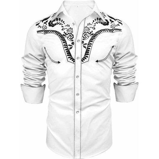 Camisa Suelta Estampada Estilo Western Americano - Image 12