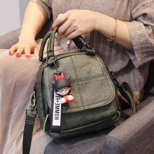 Mochila de Cuero Suave Multifuncional - Diseño Minimalista y Versátil - Image 2