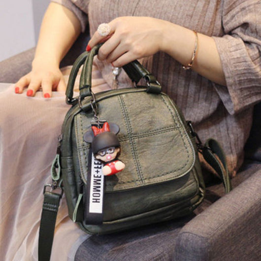 Mochila de Cuero Suave Multifuncional - Diseño Minimalista y Versátil - Image 2