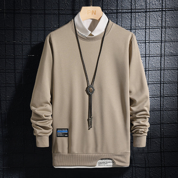 Suéter Casual Slim Fit Primavera Otoño - Colores Lisos Modernos