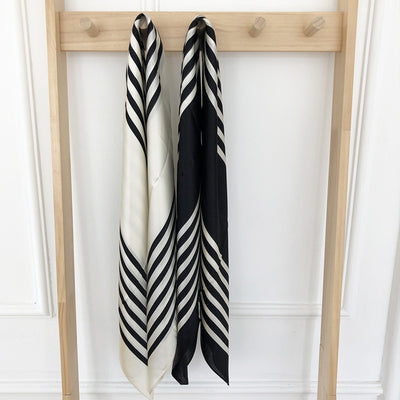 Pañuelo de Seda Elegante a Rayas para Mujer - Image 20
