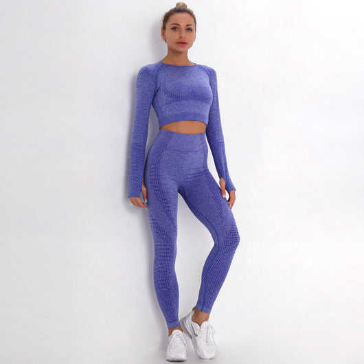 Conjunto Deportivo Ajustado con Estampado Jacquard de Puntos - Image 2