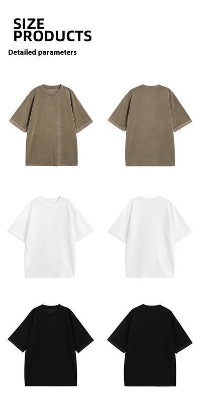 Camiseta Drape Suelta para Hombre - Estilo Casual Relajado - Image 27