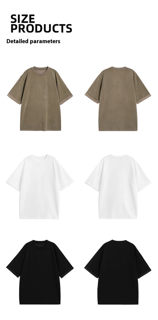 Camiseta Drape Suelta para Hombre - Estilo Casual Relajado - Image 27