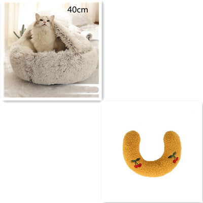 Cama 2 en 1 para Perros y Gatos - Cama Cálida de Felpa Suave Tipo Casa - Image 16