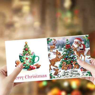 Tarjetas Navideñas con Pintura de Diamantes 6 Diseños Combinados - Image 2