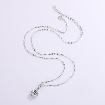 Colgante de Plata 925 con Moissanita de Quilate: Diseño Copo de Nieve con Garra Seis Puntas - Image 2