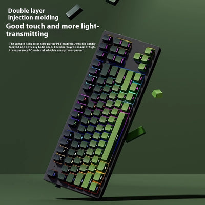 Teclado Mecánico Transparente con Degradado de Rubor y Grabado Lateral - Image 17