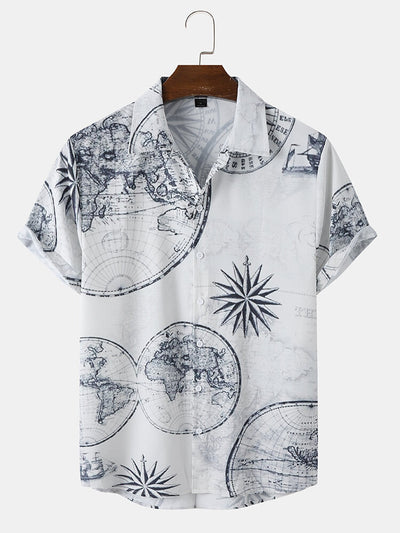 Camisa Hawaiana Estampada Casual para Hombre - Perfecta para Vacaciones - Image 7