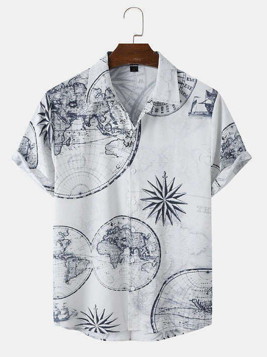 Camisa Hawaiana Estampada Casual para Hombre - Perfecta para Vacaciones - Image 7