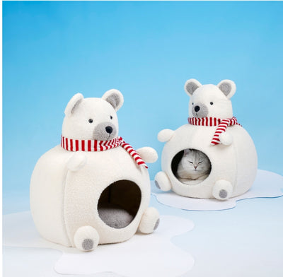 Casa Cama Térmica para Mascotas - Diseño Oso Polar 4 Estaciones - Image 7