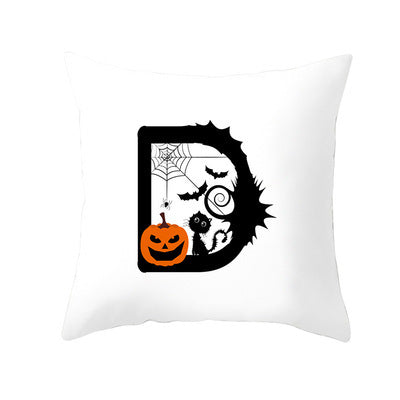 Funda de Cojín de Halloween con Letras Divertidas en Piel de Durazno para Hogar y Oficina - Image 21