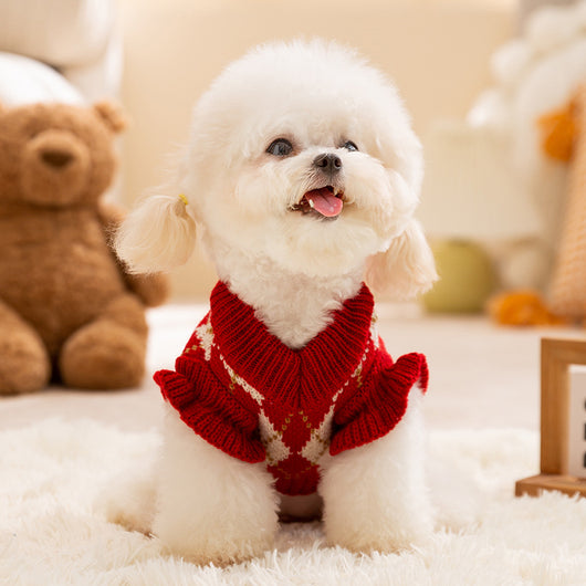 Suéter Térmico para Perros y Gatos con Diseño de Diamantes Bordados y Mangas Cortas - Image 9