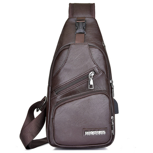 Bolsa Cruzada Casual para Hombre con Diseño Asimétrico - Image 3