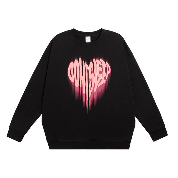 Sudadera de Pareja con Estampado Corazón Foam - Cuello Redondo y Puño Acanalado - Image 4