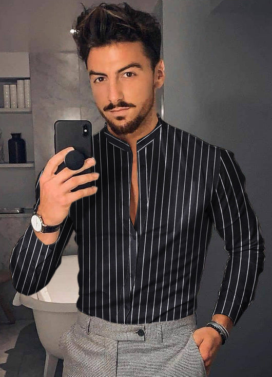 Camisa Casual de Manga Larga con Estampado Floral para Hombre - Image 2