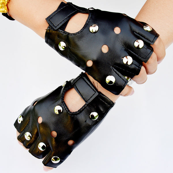 Guantes de Cuero para Hombre con Remaches Fashion Personality