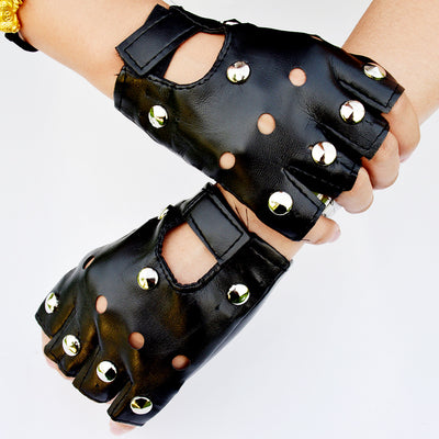 Guantes de Cuero para Hombre con Remaches Fashion Personality