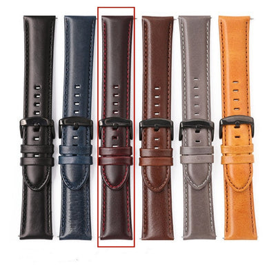 Correa de Cuero Genuine para Smartwatch - Patrón Crazy Horse Premium - Image 8
