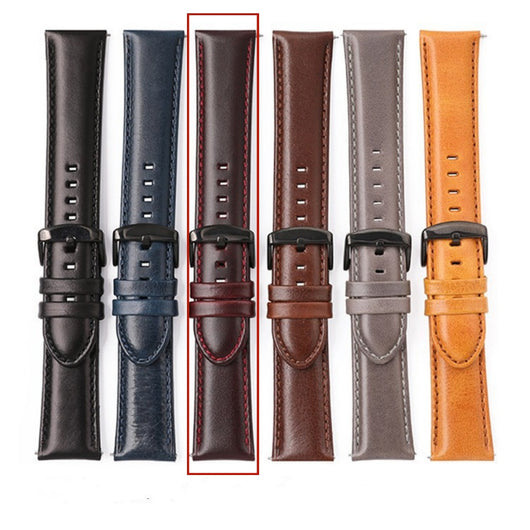 Correa de Cuero Genuine para Smartwatch - Patrón Crazy Horse Premium - Image 8