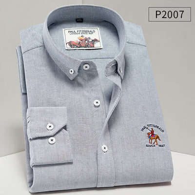 Camisa Oxford de Algodón Puro para Hombre - Estilo Ejecutivo Casual - Image 9