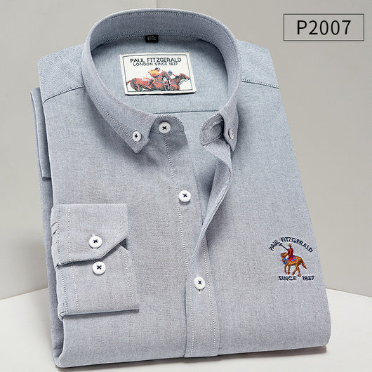 Camisa Oxford de Algodón Puro para Hombre - Estilo Ejecutivo Casual - Image 9