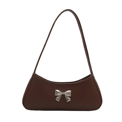 Bolsa de Hombro Minimalista Texturizada con Detalle de Moño Elegante - Image 9