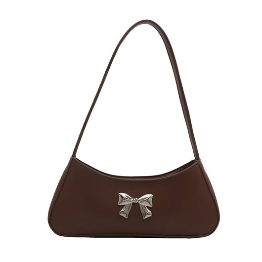 Bolsa de Hombro Minimalista Texturizada con Detalle de Moño Elegante - Image 9