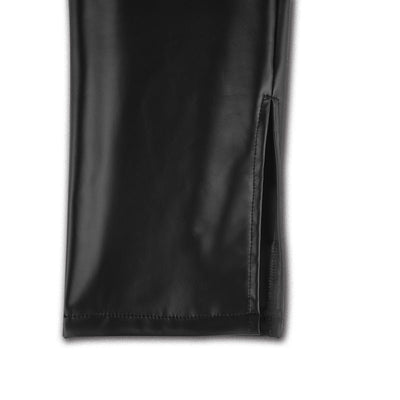 Pantalones de Cuero PU Cintura Alta Ajustados con Abertura - Image 20