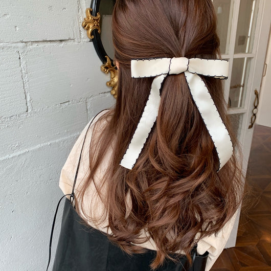 Pasador de Cabello Elegante con Lazo Lateral Ondulado para Mujer - Image 8