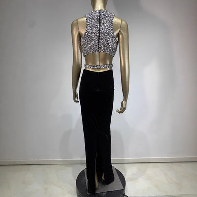 Vestido de Noche Brillante con Cristales Rhinestone para Mujer - Image 5