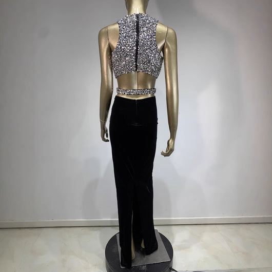 Vestido de Noche Brillante con Cristales Rhinestone para Mujer - Image 5