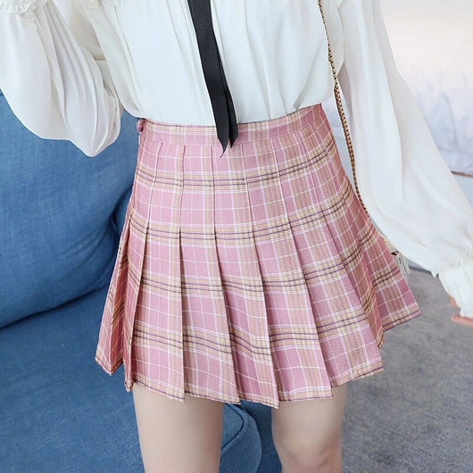 Falda Plisada Estilo Uniforme Escolar JK para Mujer - Image 14