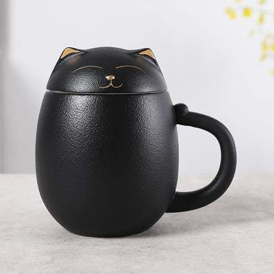 Taza Cerámica Creativa con Filtro y Tapa para Té - Image 12