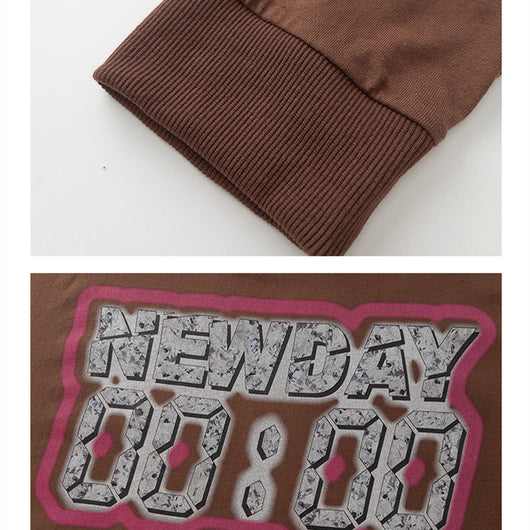 Camiseta Suelta Estampada Vintage para Parejas - Image 4