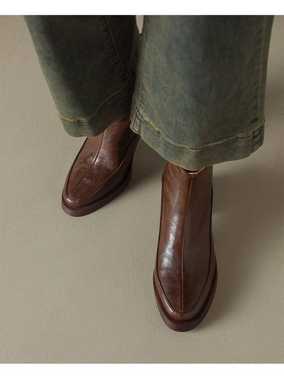 Botas Tobilleras de Cuero Genuino con Tacón Alto - Colección Otoño Invierno - Image 12