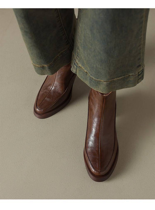 Botas Tobilleras de Cuero Genuino con Tacón Alto - Colección Otoño Invierno - Image 12