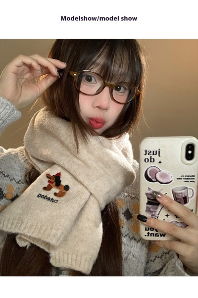 Bufanda Térmica Infantil con Bordado de Cachorro - Diseño Adorable para Otoño e Invierno - Image 17