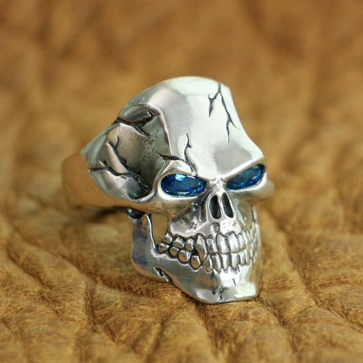 Anillo de Plata Esterlina Calavera Fantasma Tendencia - Image 3