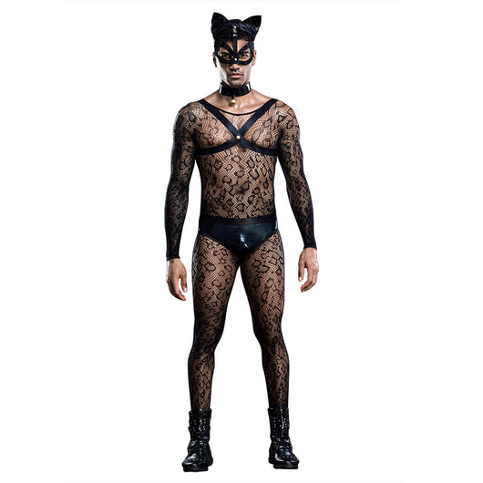 Traje Sensual Transparente para Hombre - Diseño Perspectiva Completo - Image 2